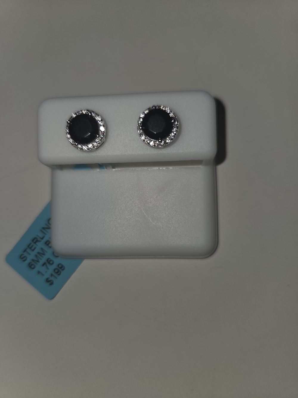 Sterling Silver Black Onyx Halo Stud Earrings